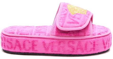 versace pink slippers|versace slippers size guide.